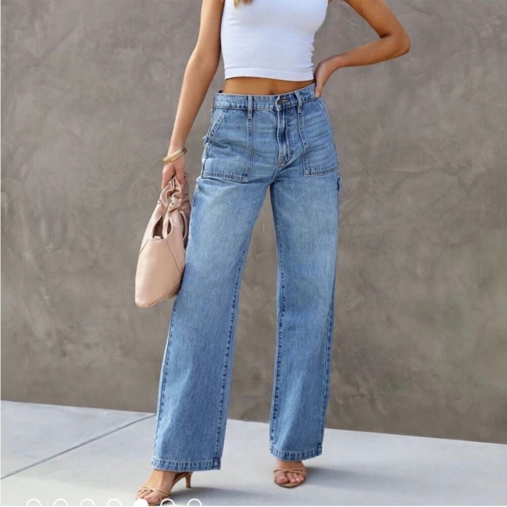 NWT Hidden - Carpenter High Rise Wide Leg Dad Jeans